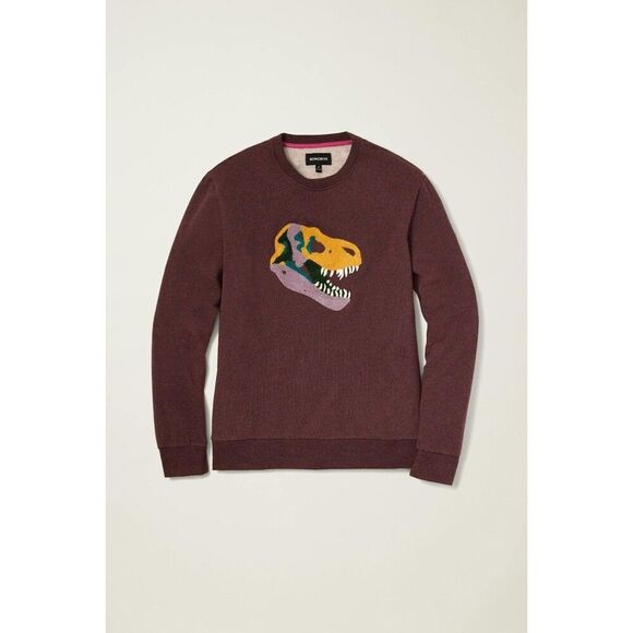BONOBOS Critter Supersoft Fleece Crew Sweater Embroidered Long Sleeve M 283253 - Picture 2 of 11